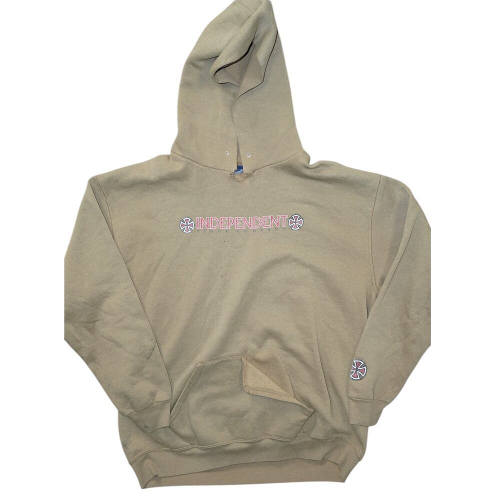 Vintage Independent Trucks Skateboard Hoodie Made in USA NHS Santa Cruz Size L